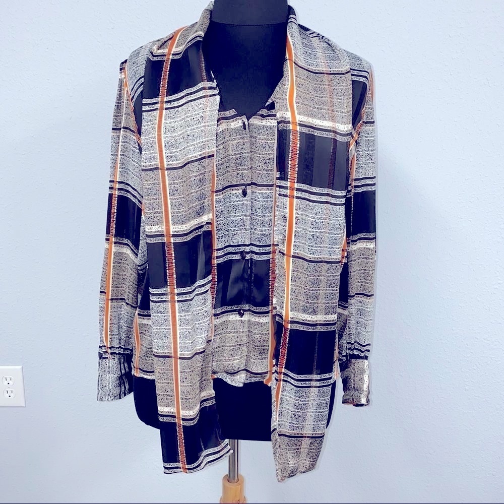 Women’s vtg Stuart Lang 80s blouse sz 14